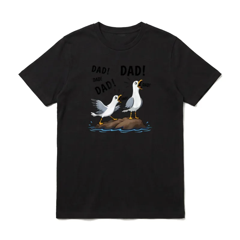 Papa Möwe Funny Daddy T-Shirt – Klassisches T-Shirt in Schwarz