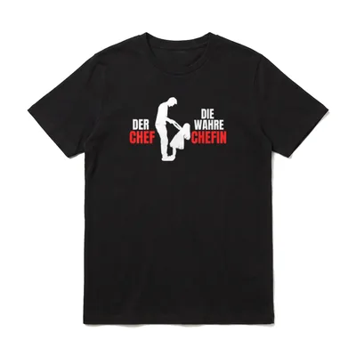 Der Chef Die Wahre Chefin T-Shirt – Klassisches T-Shirt in Schwarz