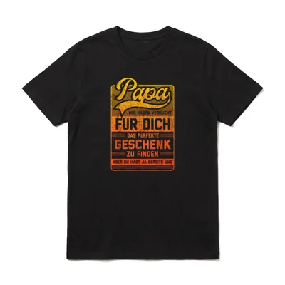 Papa und Vater Lustiger Vatertag & Herrentag T-Shirt – Klassisches T-Shirt in Schwarz