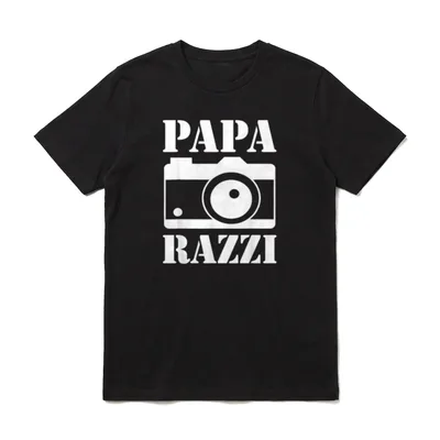 Papa Paparazzi Vatertag Vater T-Shirt – Klassisches T-Shirt in Schwarz