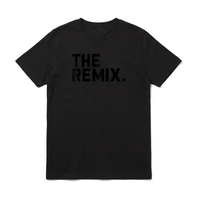 the original the remix T-Shirt – Schriftzug „THE REMIX.“ in schwarzen Blockbuchstaben – Klassisches T-Shirt in Schwarz