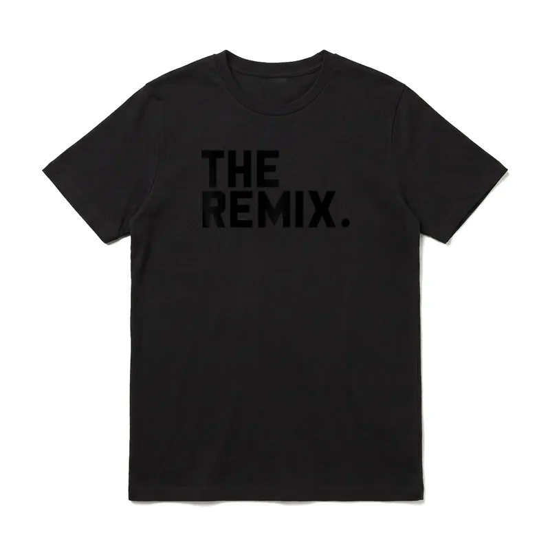 the original the remix T-Shirt – Schriftzug „THE REMIX.“ in schwarzen Blockbuchstaben – Klassisches T-Shirt in Schwarz