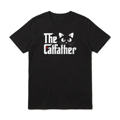 The CatFather mit Aufschrift T-Shirt – Klassisches T-Shirt in Schwarz