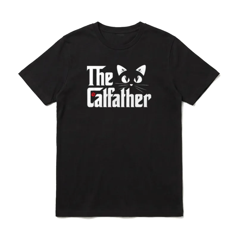 The CatFather mit Aufschrift T-Shirt – Klassisches T-Shirt in Schwarz