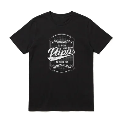 Straßenwärter Papa Ehre Vatertag T-Shirt – Klassisches T-Shirt in Schwarz