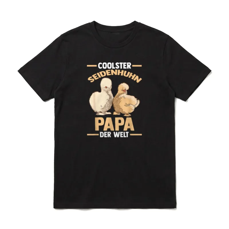 Seidenhühner Papa Vater Vatertag T-Shirt – Klassisches T-Shirt in Schwarz