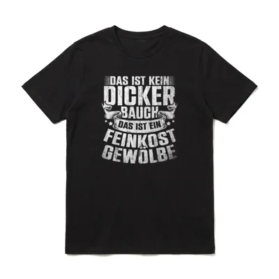 Kein Dicker Bauch Feinkost T-Shirt – Klassisches T-Shirt in Schwarz