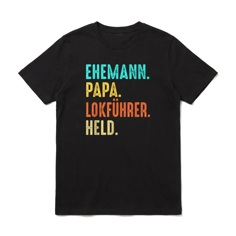 Lokführer Papa Vater Vatertag T-Shirt – Klassisches T-Shirt in Schwarz
