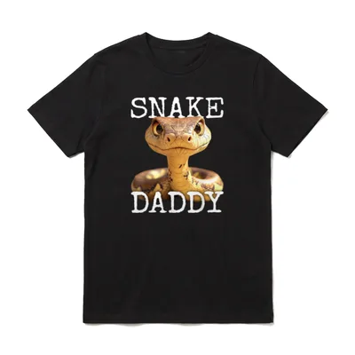 Snake Daddy Papa Schlange T-Shirt – Klassisches T-Shirt in Schwarz
