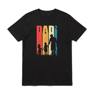 Dad 2 Lustig Vater T-Shirt – Klassisches T-Shirt in Schwarz
