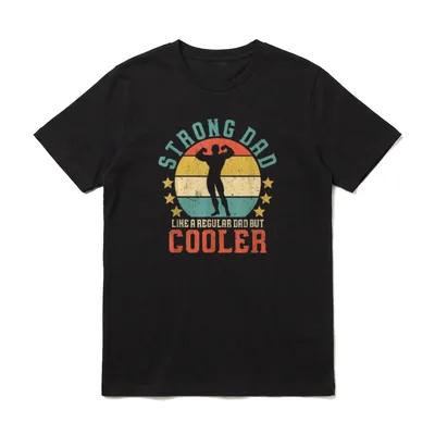 Strong Dad Workout Vintage T-Shirt – Klassisches T-Shirt in Schwarz