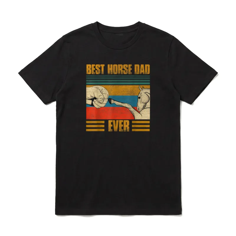 Best Horse Dad Ever T-Shirt – Klassisches T-Shirt in Schwarz