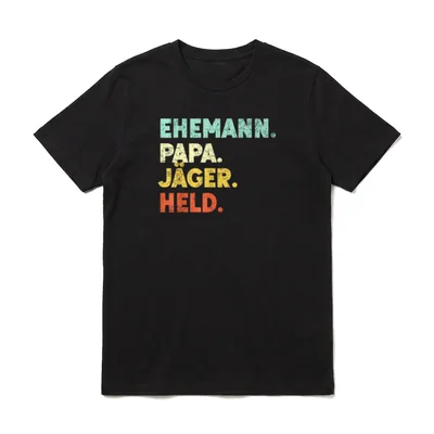 Ehemann Papa Jäger Held T-Shirt – Klassisches T-Shirt in Schwarz