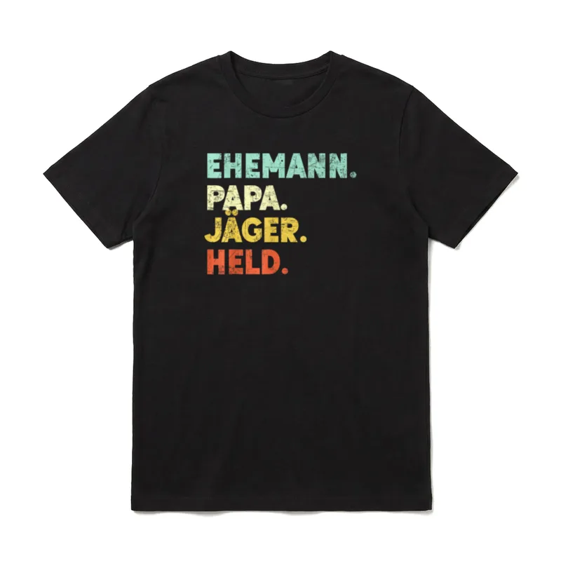 Ehemann Papa Jäger Held T-Shirt – Klassisches T-Shirt in Schwarz