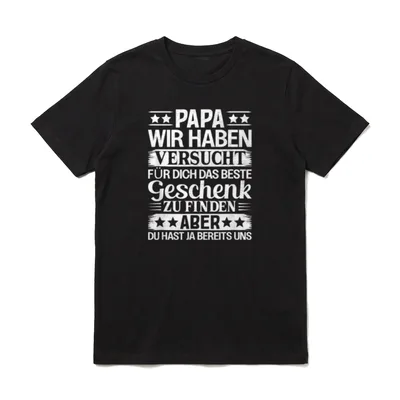 Vatertag Vatertag Spruch Sprüche T-Shirt – Klassisches T-Shirt in Schwarz