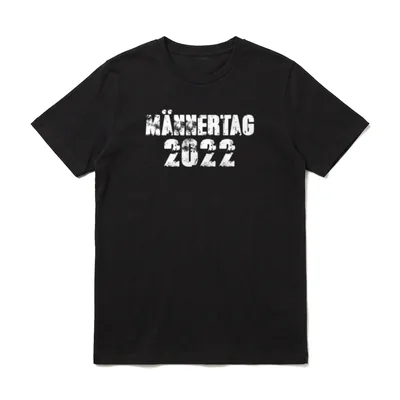 Männertag 2022 Himmelfahrt Vatertag T-Shirt – Schriftzug „MÄNNERTAG 2022“ im Used-Look – Klassisches T-Shirt in Schwarz