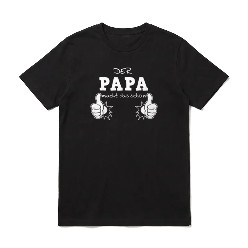 Der Papa macht Vatertag & Herrentag T-Shirt – Klassisches T-Shirt in Schwarz