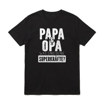 Vatertag Herrentagsgeschenk Meine Superkräfte T-Shirt – Klassisches T-Shirt in Schwarz