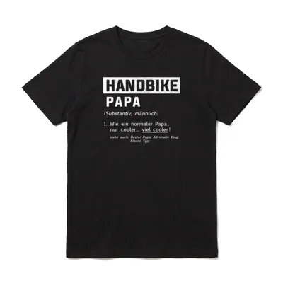 Bester Handbike Papa Vater T-Shirt – Klassisches T-Shirt in Schwarz