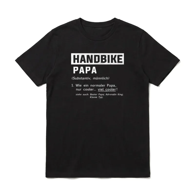 Bester Handbike Papa Vater T-Shirt – Klassisches T-Shirt in Schwarz