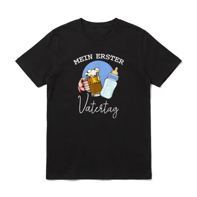 Mein Erster Vatertag Papa T-Shirt – Klassisches T-Shirt in Schwarz
