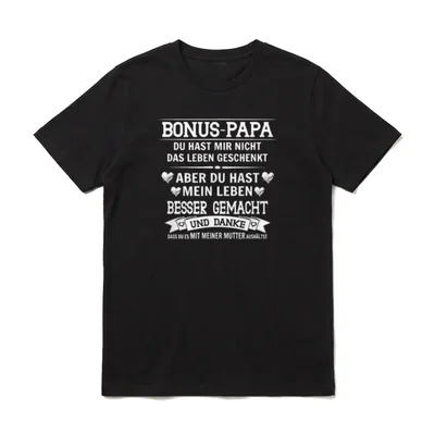 Sohn Bonusvater Himmelfahrt Bonuspapa T-Shirt – Klassisches T-Shirt in Schwarz