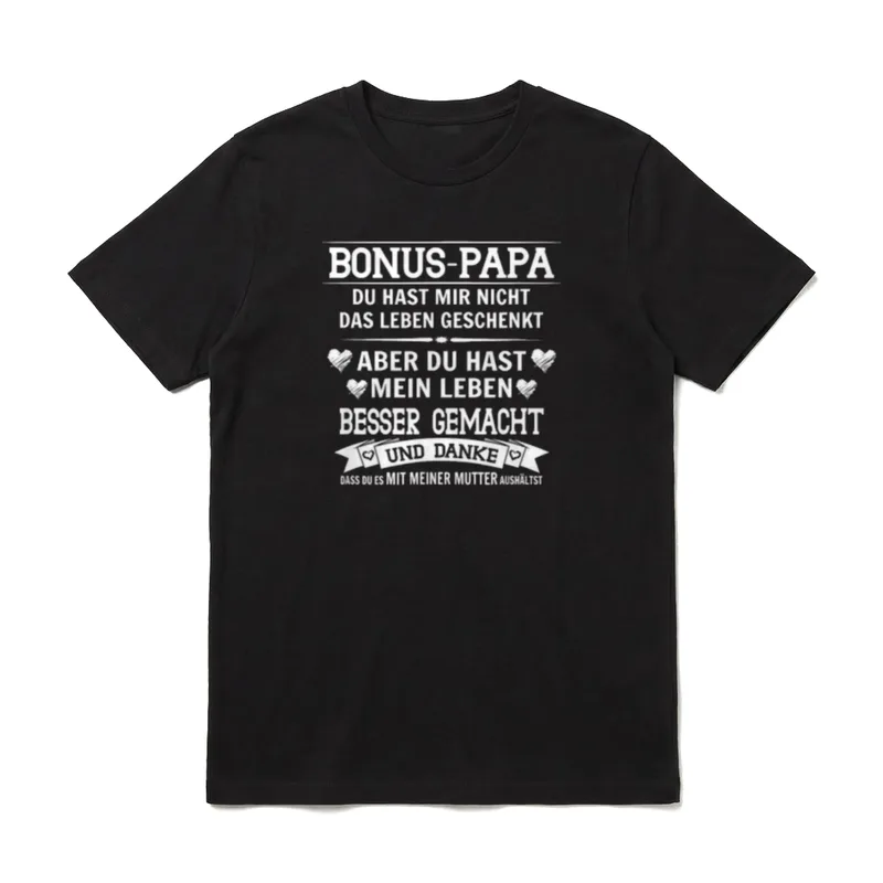 Sohn Bonusvater Himmelfahrt Bonuspapa T-Shirt – Klassisches T-Shirt in Schwarz