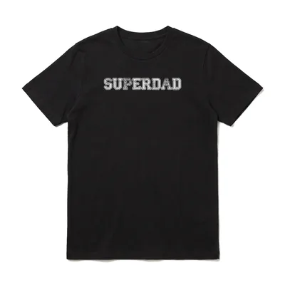 Vatertagsgeschenke für Papa – Weißer Vintage-Superdad-Text – Klassisches T-Shirt in Schwarz