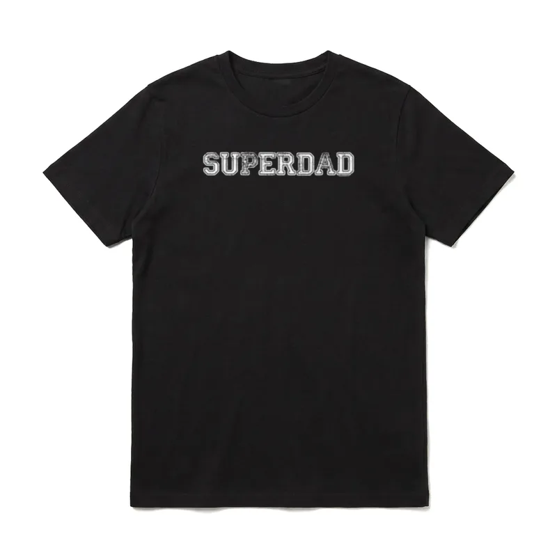 Vatertagsgeschenke für Papa – Weißer Vintage-Superdad-Text – Klassisches T-Shirt in Schwarz