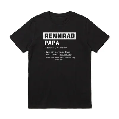 Bester Rennrad Papa Vater T-Shirt – Klassisches T-Shirt in Schwarz