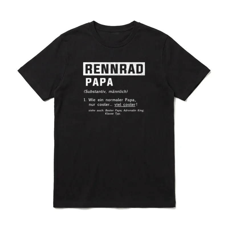 Bester Rennrad Papa Vater T-Shirt – Klassisches T-Shirt in Schwarz