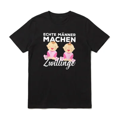 Papatag Herrentag Vatertagsgeschenk Zwilling T-Shirt – Klassisches T-Shirt in Schwarz