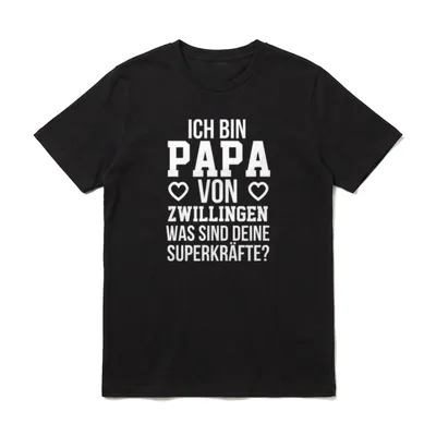 Papatag Herrentag Vatertagsgeschenk Zwilling T-Shirt – Klassisches T-Shirt in Schwarz