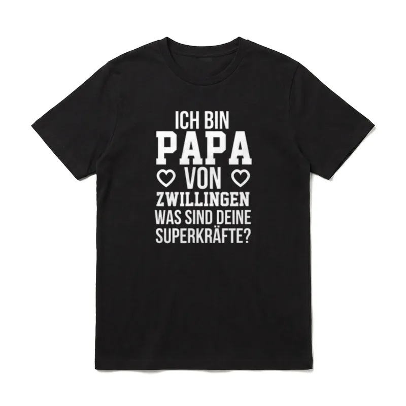 Papatag Herrentag Vatertagsgeschenk Zwilling T-Shirt – Klassisches T-Shirt in Schwarz