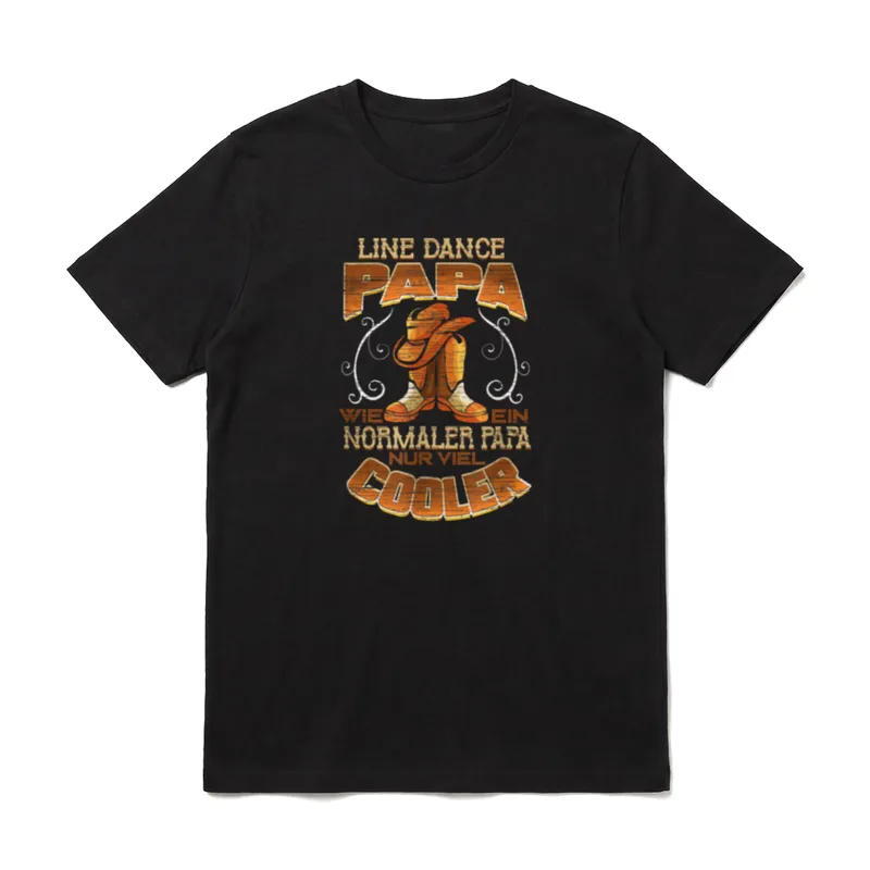 Line Dance Papa Cowboy T-Shirt – Klassisches T-Shirt in Schwarz