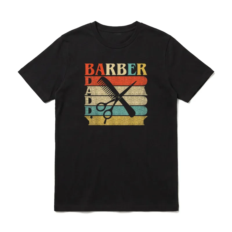 Vintager Vati-Friseur-lustiges Vati T-Shirt – Klassisches T-Shirt in Schwarz