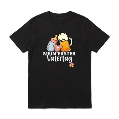 Mein erster Vatertag Mädchen T-Shirt – Klassisches T-Shirt in Schwarz