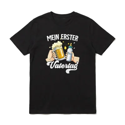 Mein Erster Vatertag Werdender Papa T-Shirt – Klassisches T-Shirt in Schwarz