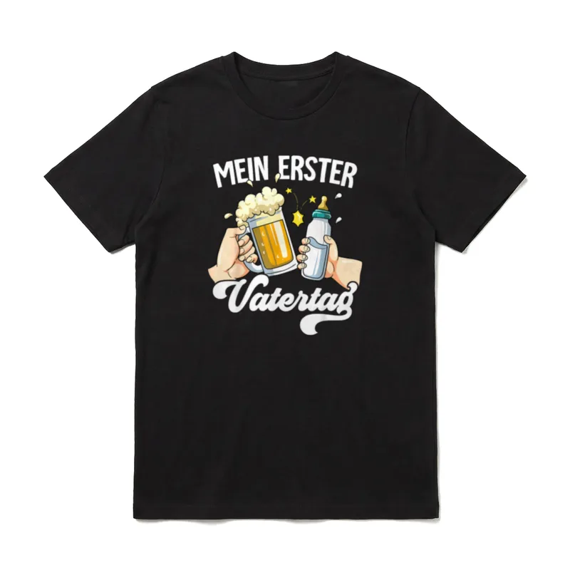 Mein Erster Vatertag Werdender Papa T-Shirt – Klassisches T-Shirt in Schwarz