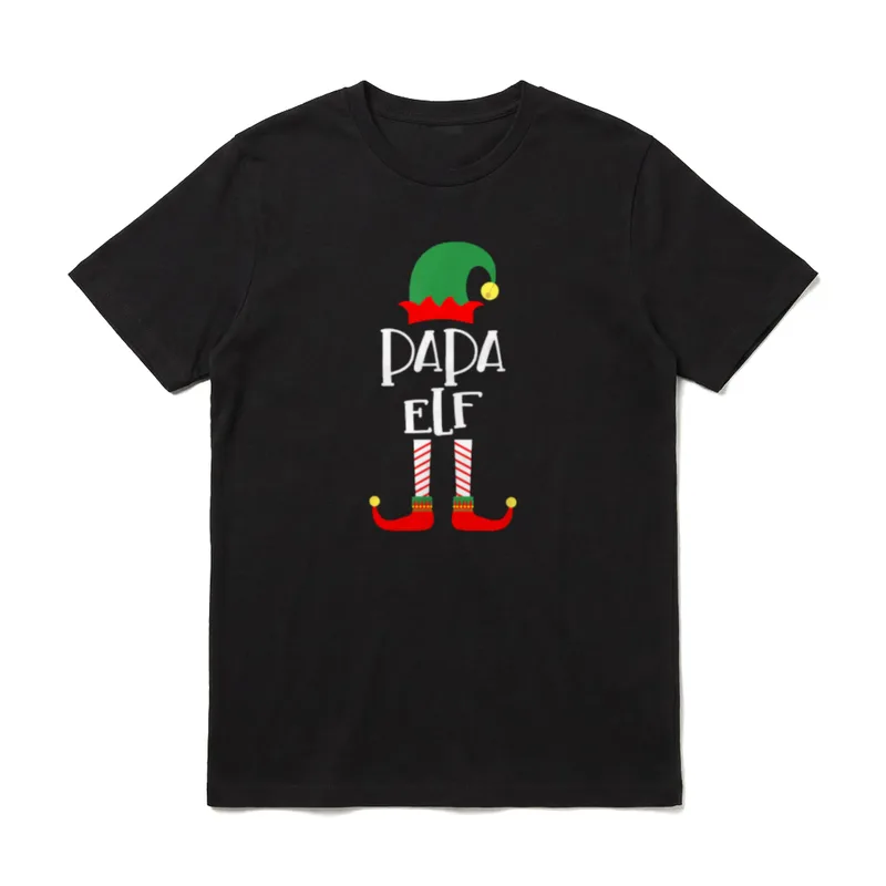 Papa Elf Familienoutfit Familie T-Shirt – Klassisches T-Shirt in Schwarz