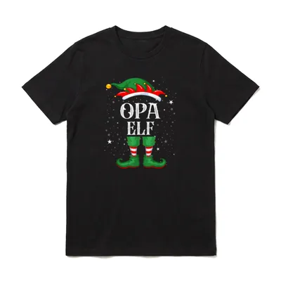 Opa Elf Outfit Weihnachten T-Shirt – Klassisches T-Shirt in Schwarz