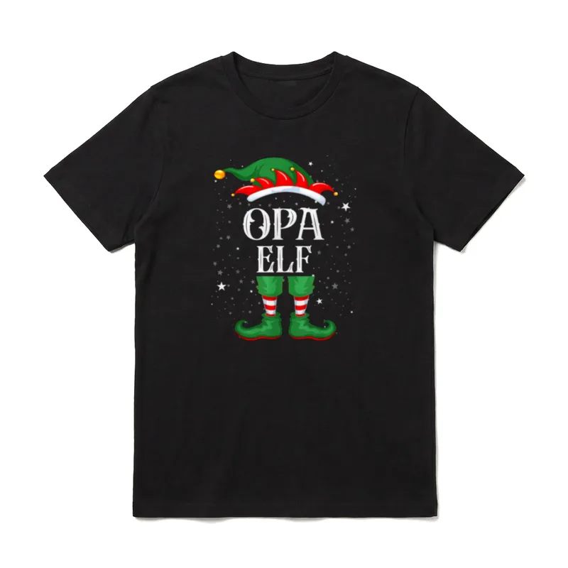 Opa Elf Outfit Weihnachten T-Shirt – Klassisches T-Shirt in Schwarz