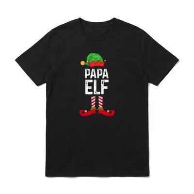 Papa Elf Weihnachten Weihnachtsmann T-Shirt – Klassisches T-Shirt in Schwarz