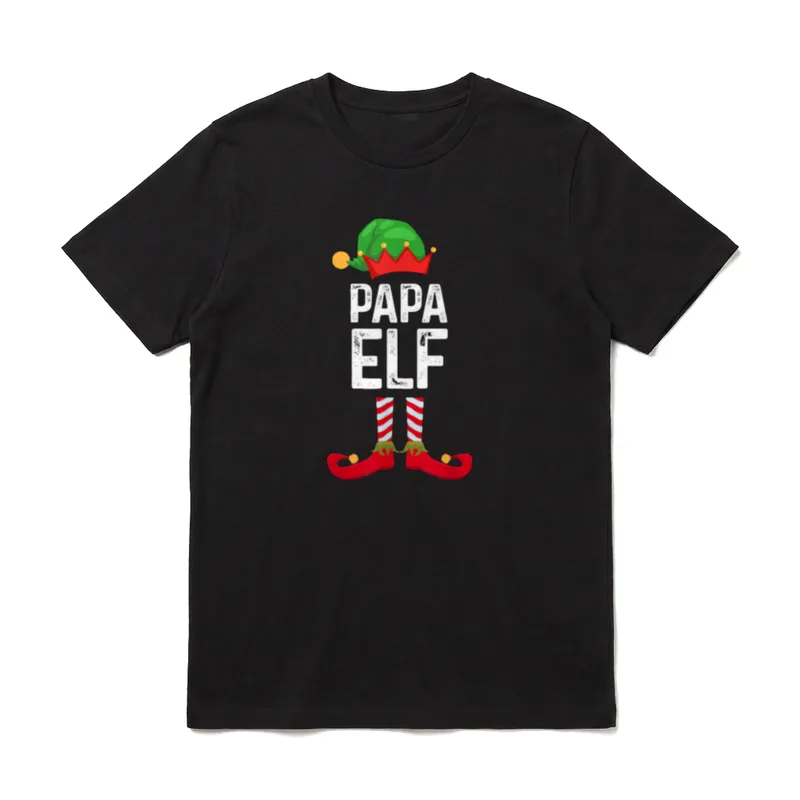 Papa Elf Weihnachten Weihnachtsmann T-Shirt – Klassisches T-Shirt in Schwarz