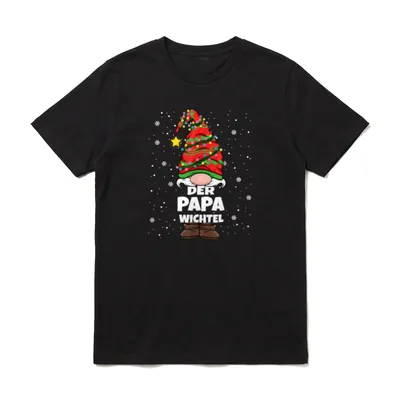 Papa Wichtel Weihnachten Wichtel T-Shirt – Klassisches T-Shirt in Schwarz