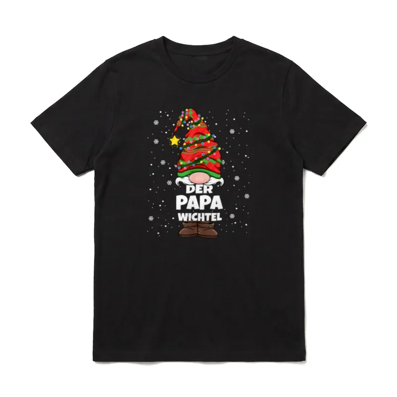 Papa Wichtel Weihnachten Wichtel T-Shirt – Klassisches T-Shirt in Schwarz