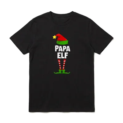 Papa Elf Partnerlook Familien T-Shirt – Klassisches T-Shirt in Schwarz