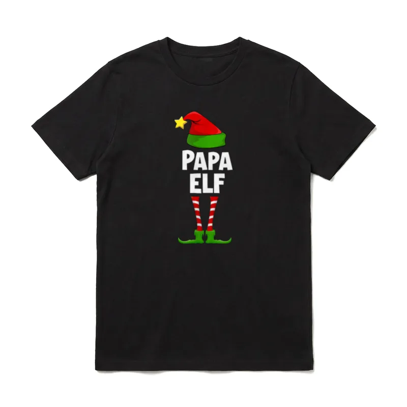 Papa Elf Partnerlook Familien T-Shirt – Klassisches T-Shirt in Schwarz