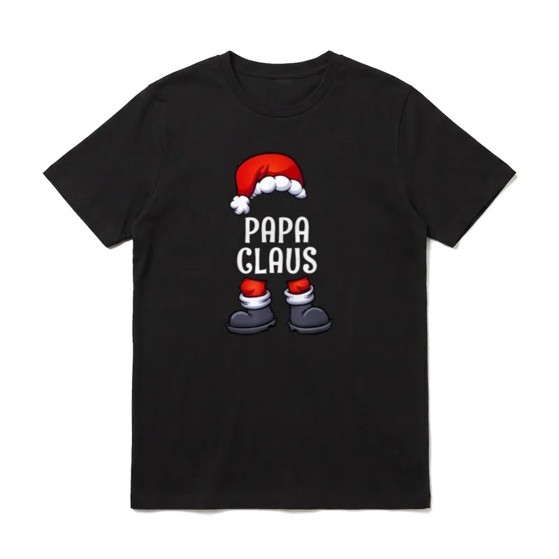 Papa Claus Weihnachten Partnerlook T-Shirt – Klassisches T-Shirt in Schwarz