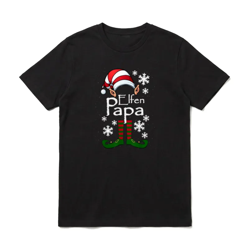 Elfen Papa Vater Elfe T-Shirt – Klassisches T-Shirt in Schwarz